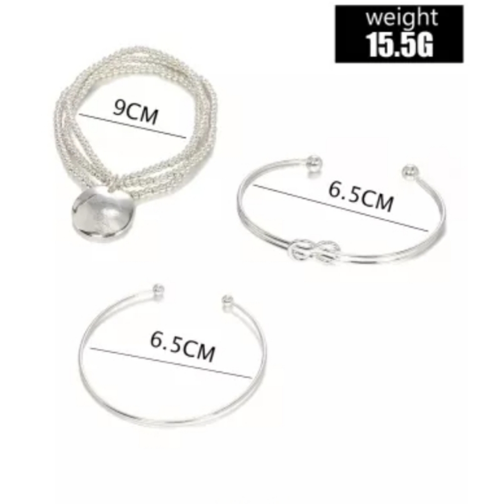 🔥New boutique knotted beaded 3 pcs bracelet set - Picture 2 of 5